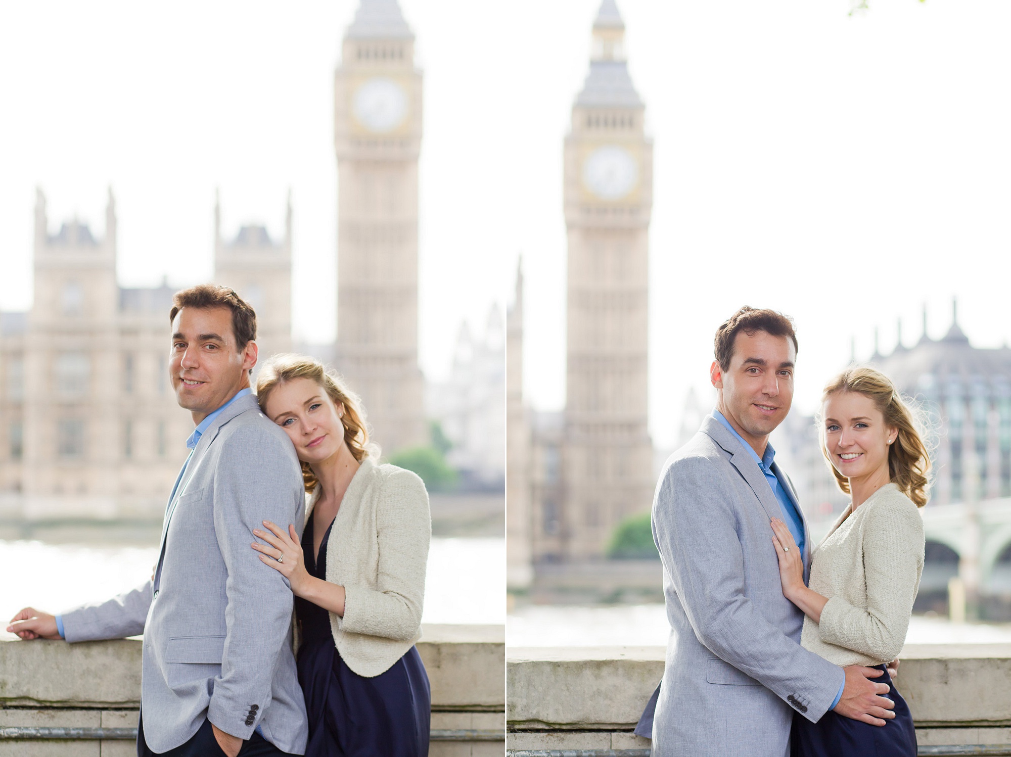 engagement photos across from big ben london
