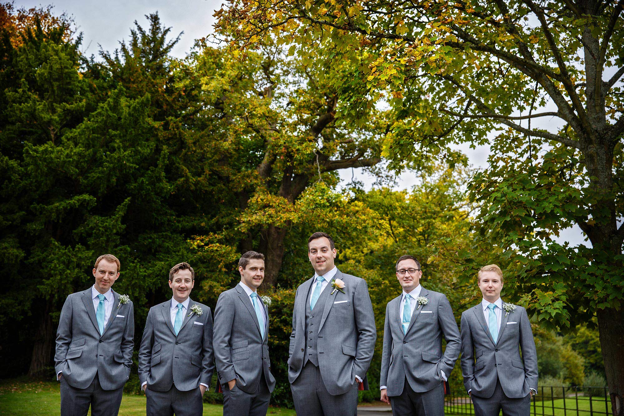 groom and ushers at Botkey's mansion october wedding