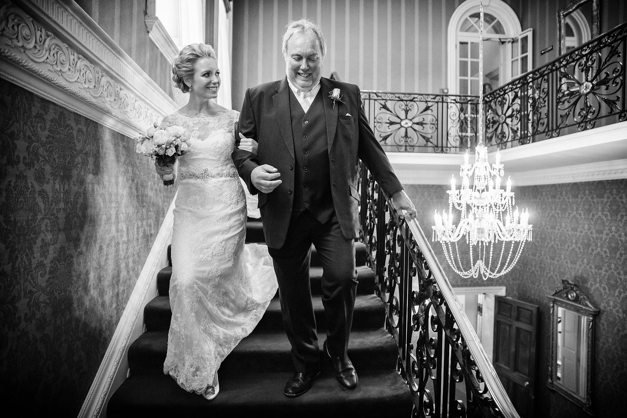 bride and dad at Hedsor House Wedding