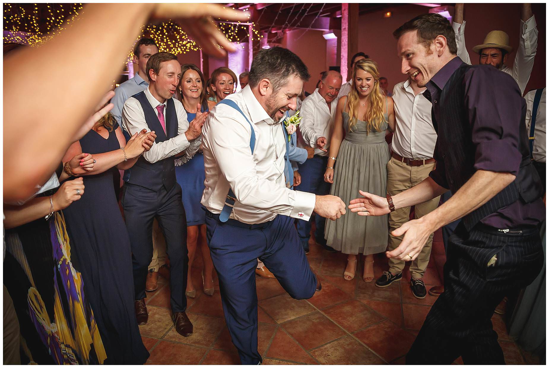 break dancing at wedding