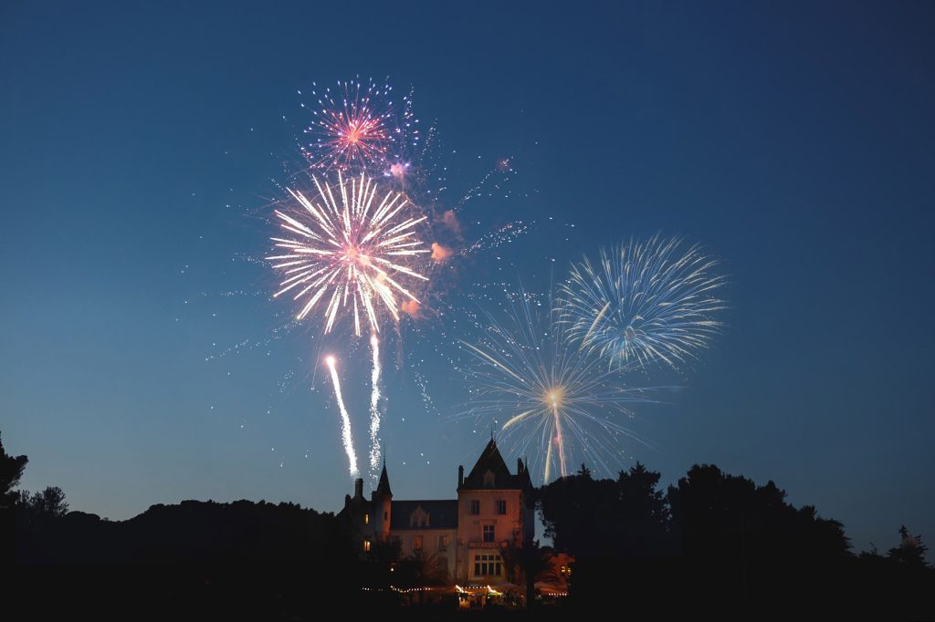 Fireworks Chateau Les Carrasses Wedding