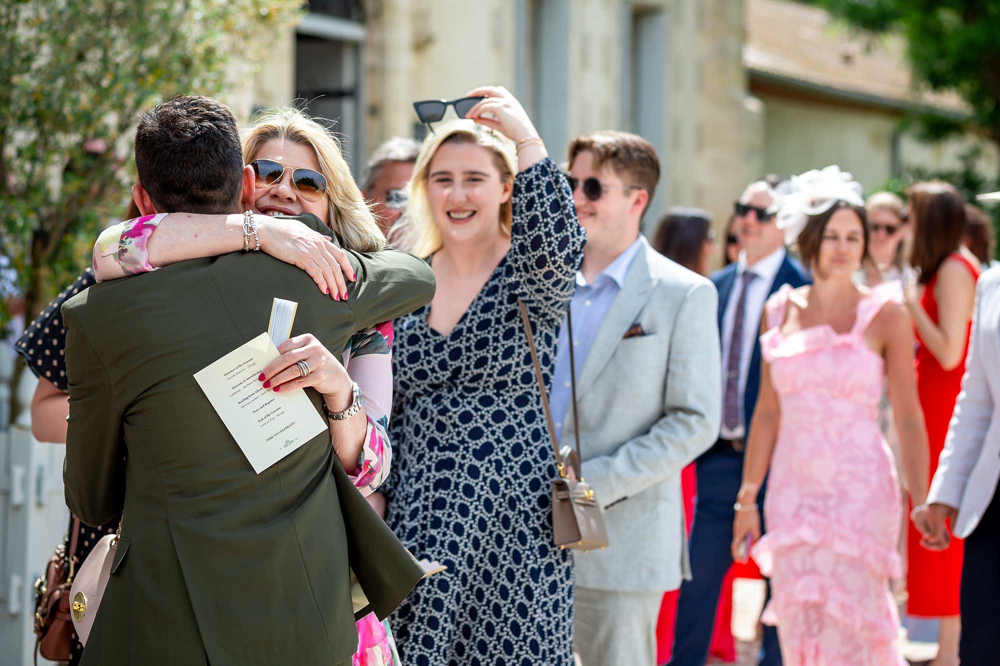 the guests say congratulations to the gay couple