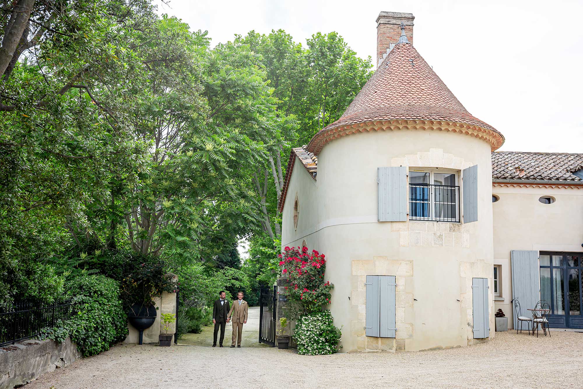portraits at Chateau Carrasses vineyard wedding