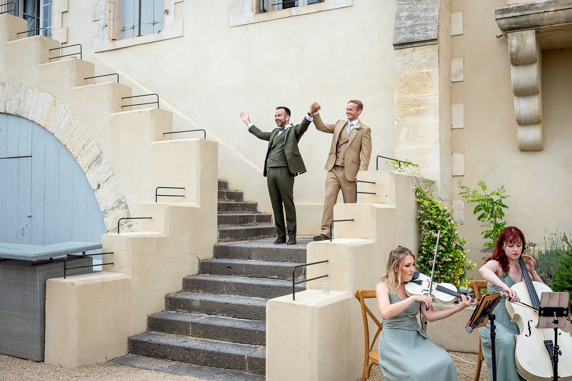 the couple make their entrance