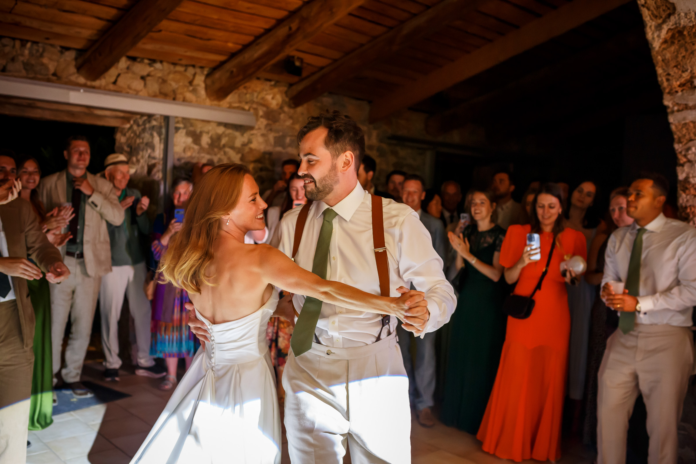 Emma and Rowan during their first dance in the Grange